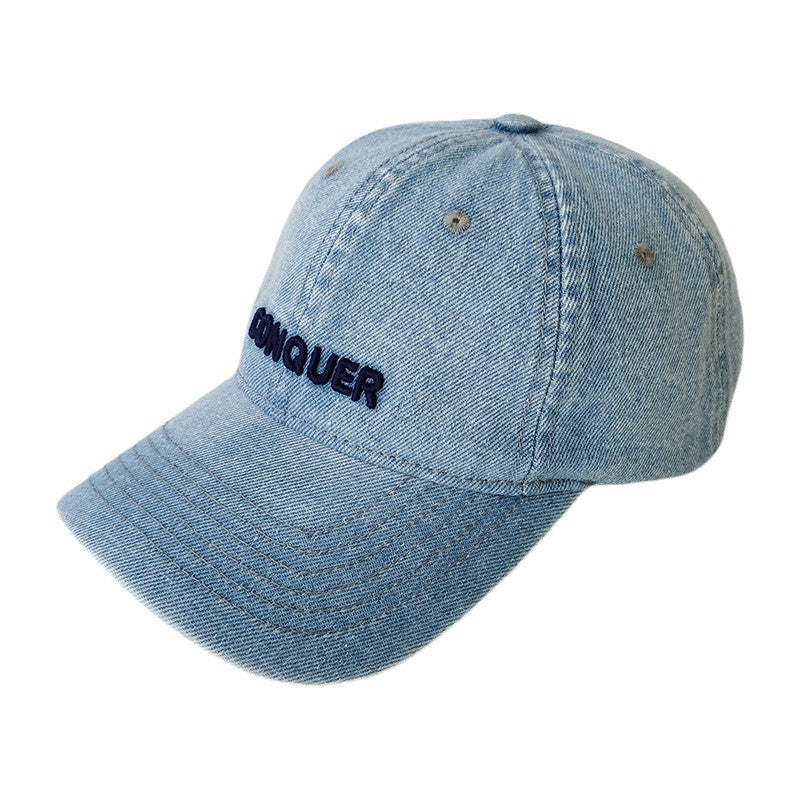 Women's Embroidered Casual Denim Cap Bowlift