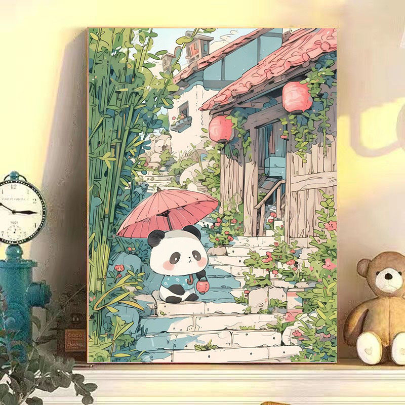 Playful Panda-Themed Wall Art Bowlift