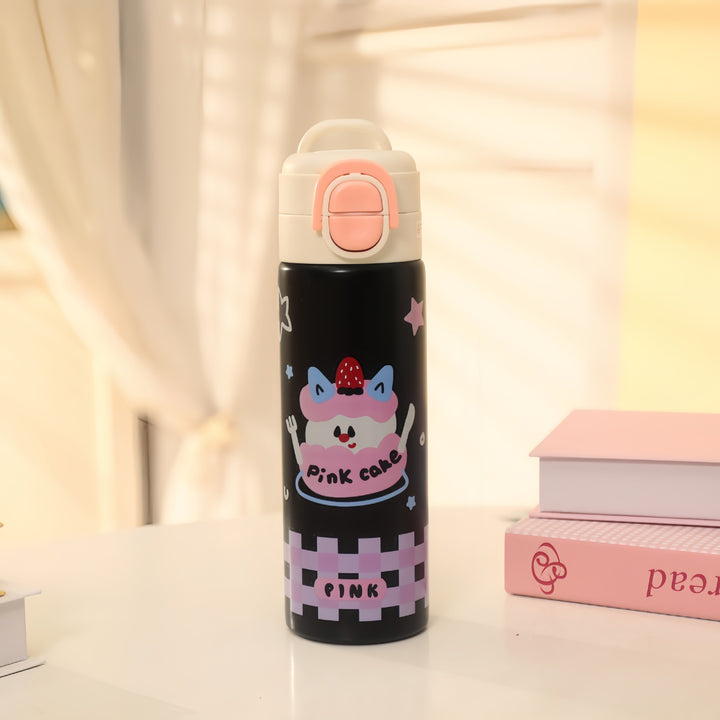 Insulated drinking bottle with cute design and practical closure Bowlift