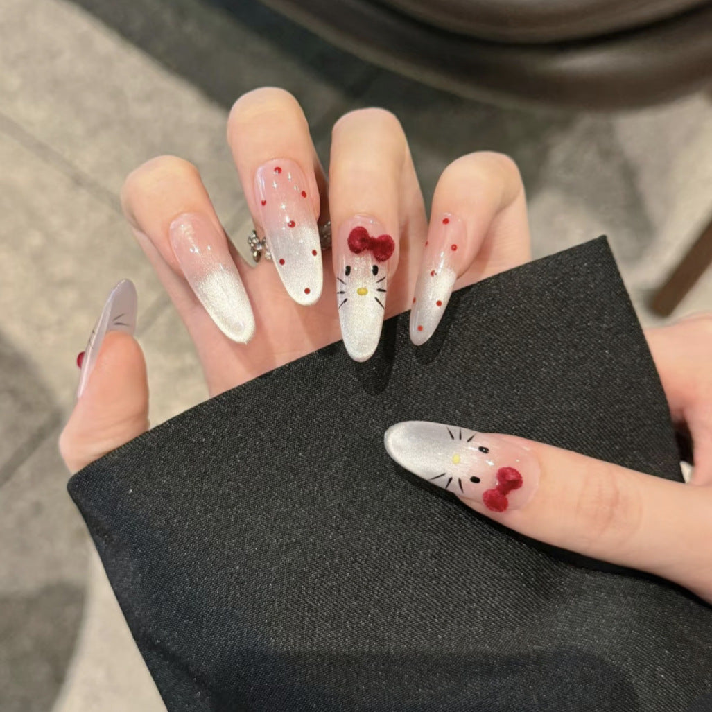 Decorative Press-On Nail Art Set with Character Design Bowlift