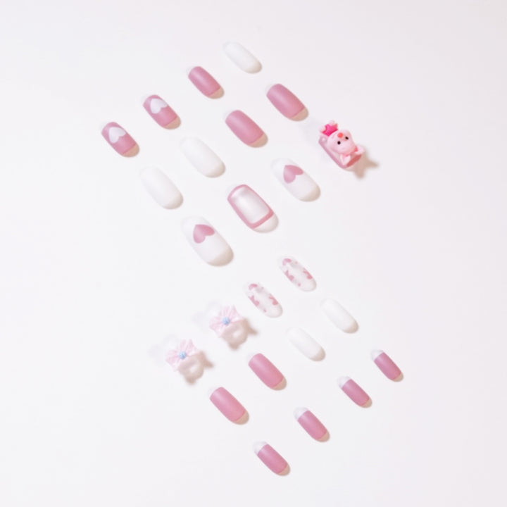 Artificial nail art with playful animal design Bowlift
