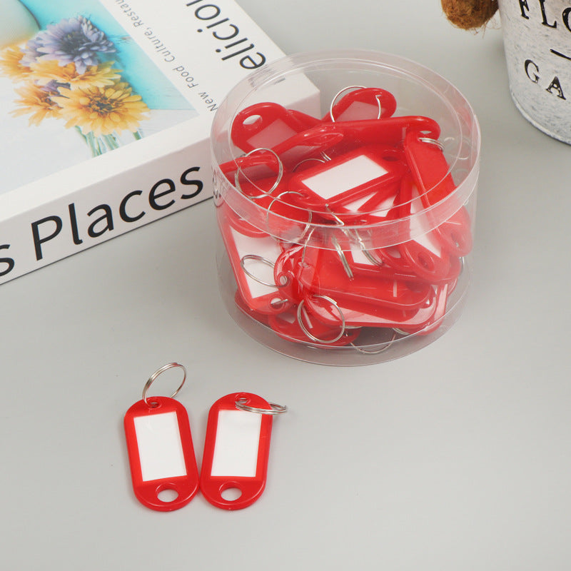 Unisex Labels Keychain with Writable Area Bowlift