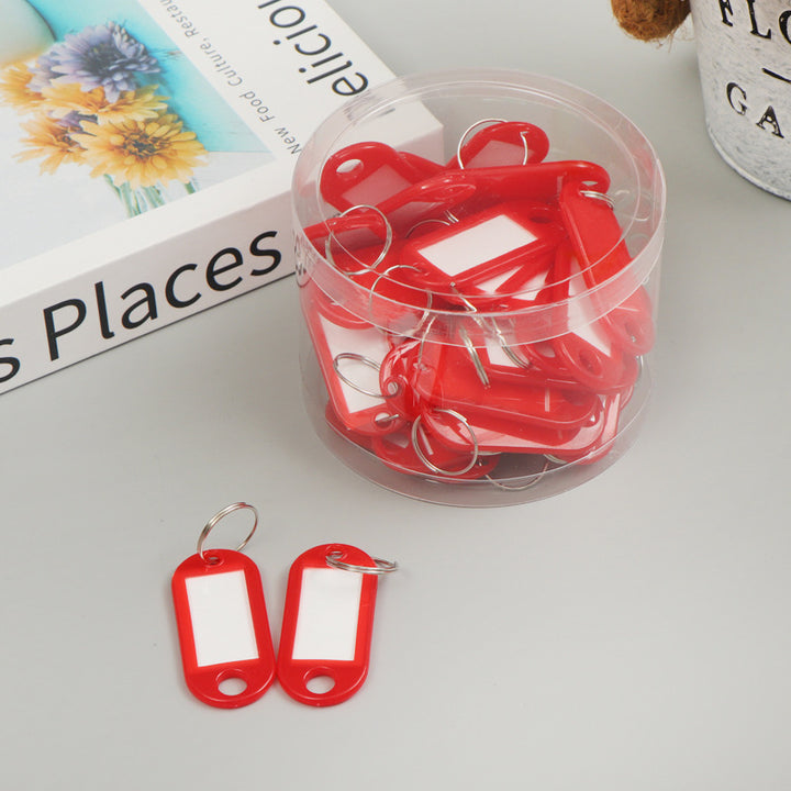 Unisex Labels Keychain with Writable Area Bowlift