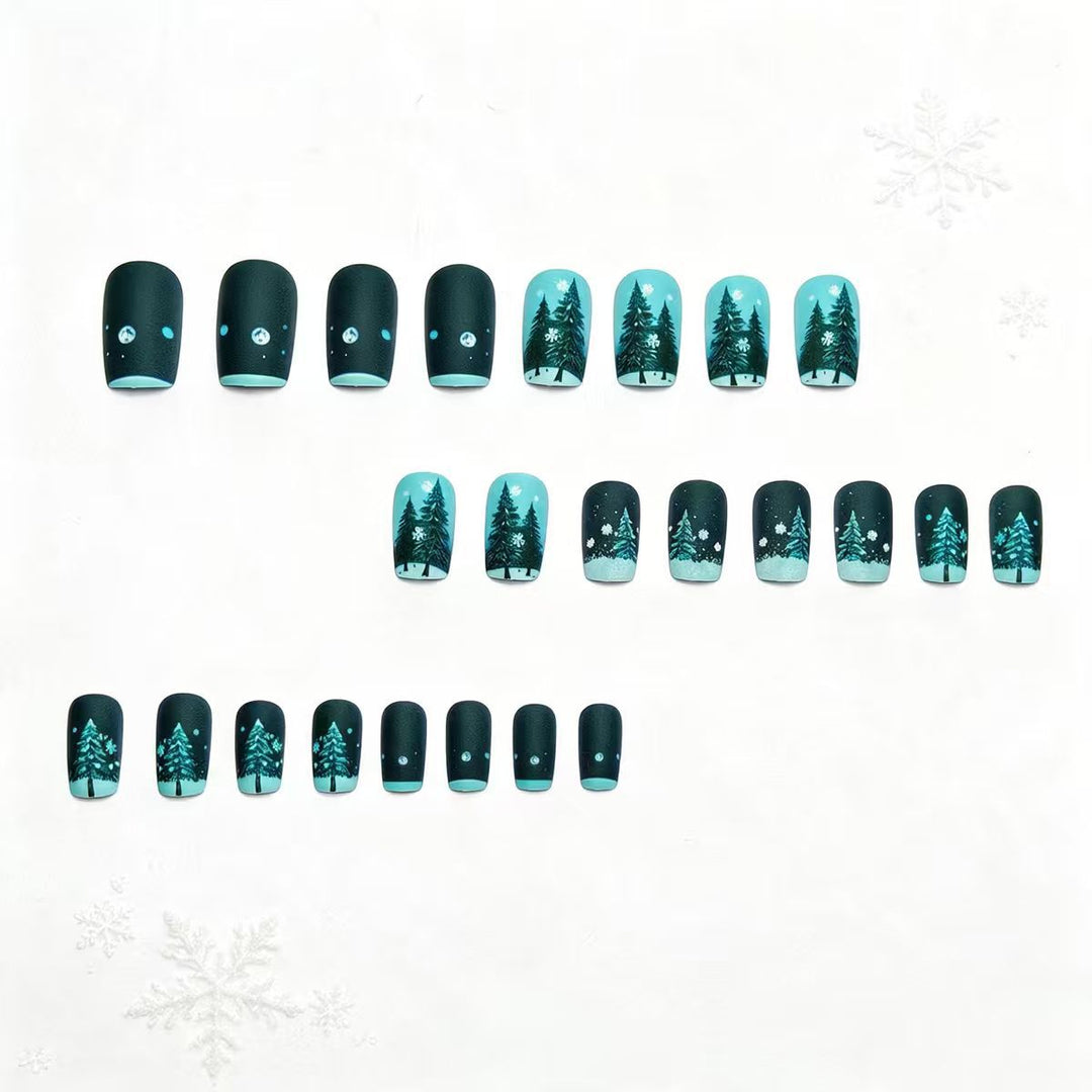 Winter Forest-Themed Nail Art Bowlift