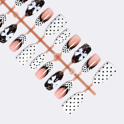 Artificial nail set with elegant tip design Bowlift