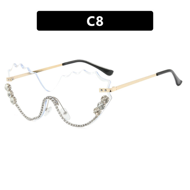 Women's extravagant sunglasses with sparkling accent and unique design Bowlift