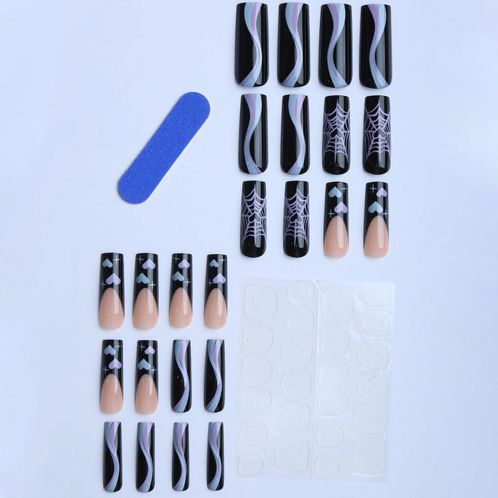 Artificial Nail Extensions with Trendy Design Bowlift