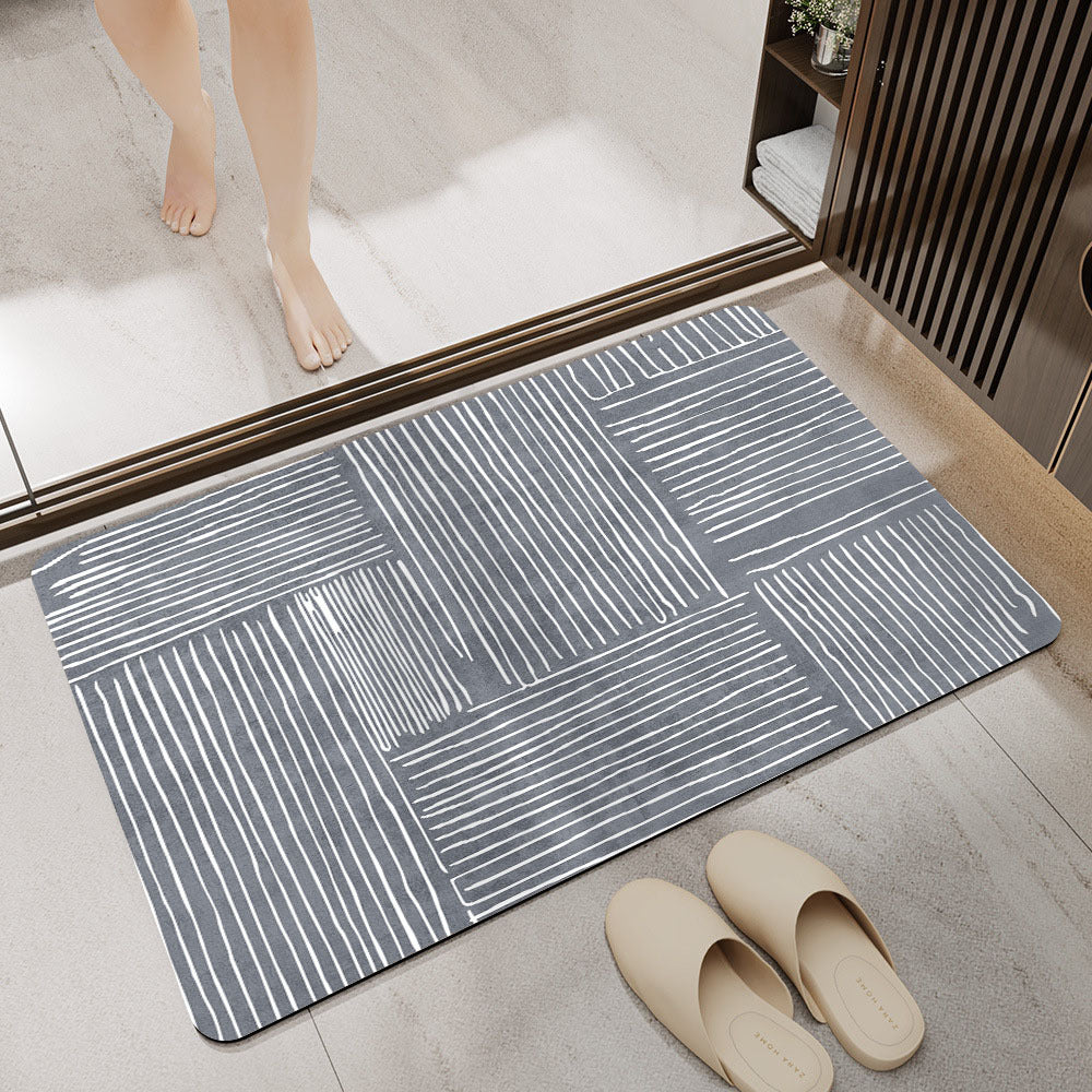 Abstract Geometric Pattern Bath Mat Bowlift