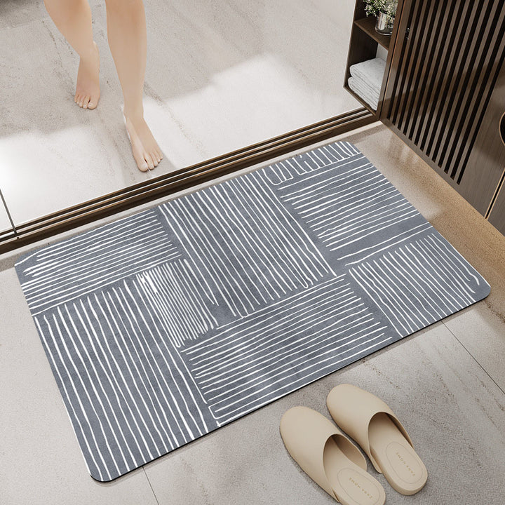 Abstract Geometric Pattern Bath Mat Bowlift