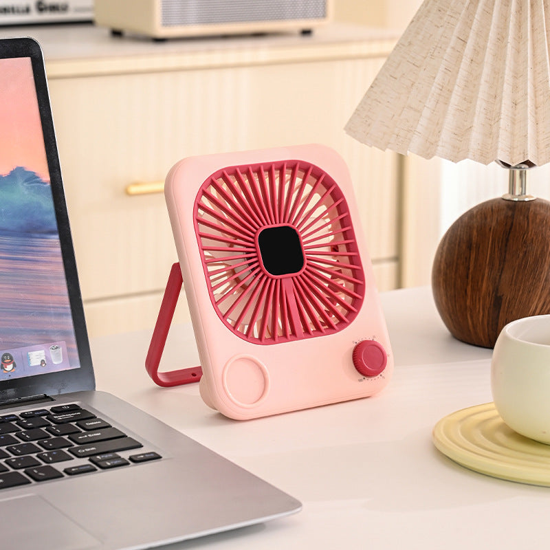 Ladies Portable Table Fan with Variable Speed Levels Bowlift