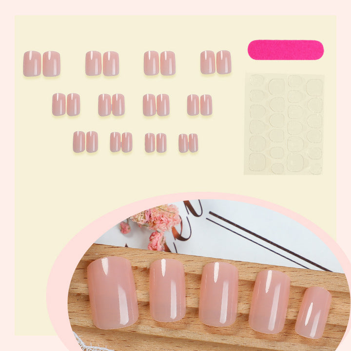 Artificial nail set with high gloss finish and easy-care surface Bowlift