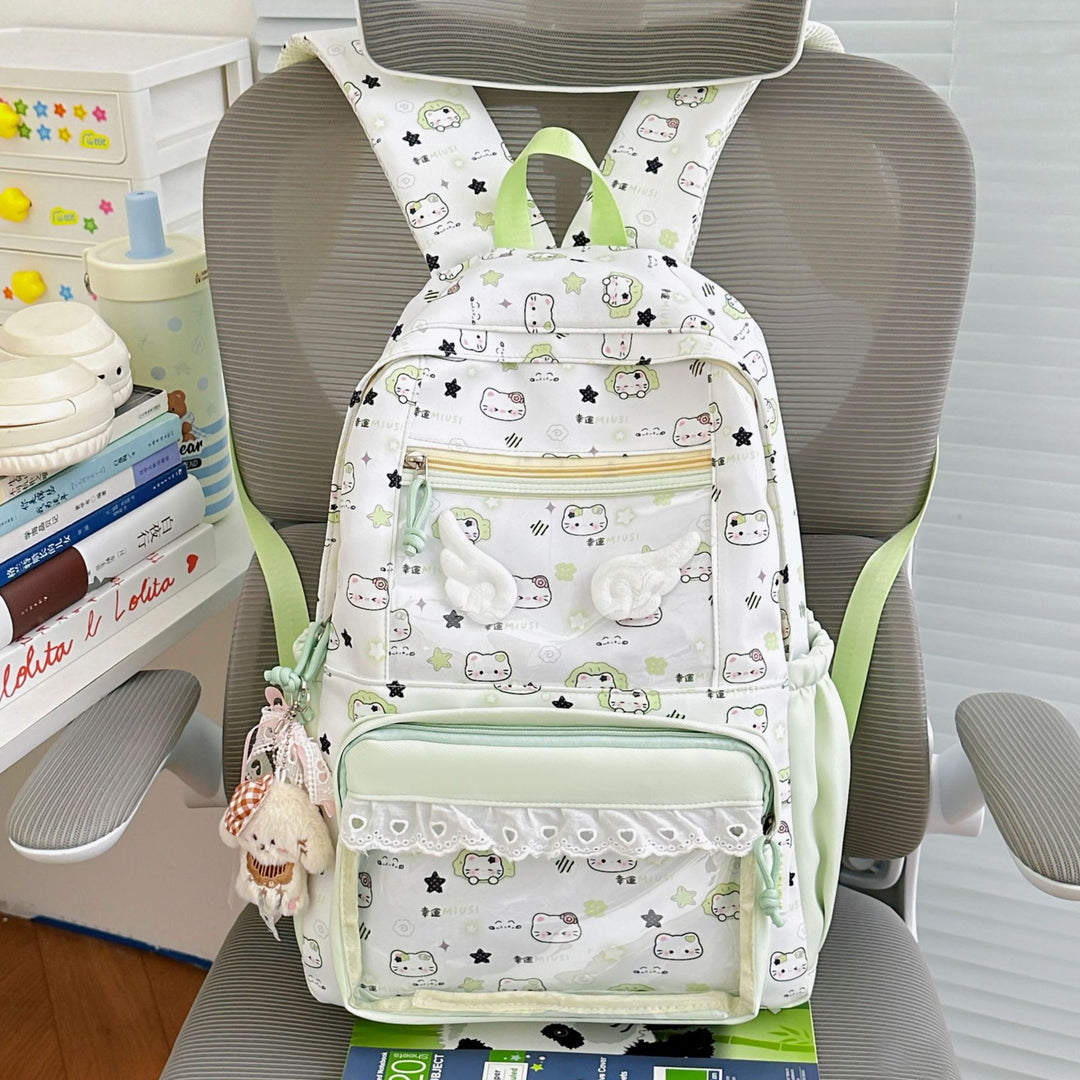 Cute Themed Cat Graphic Backpack