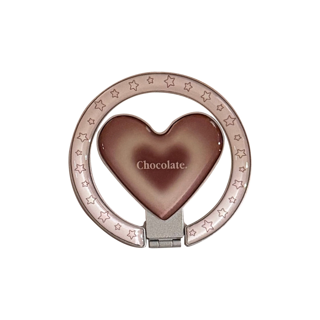 Heart-shaped hand mirror with star design Bowlift