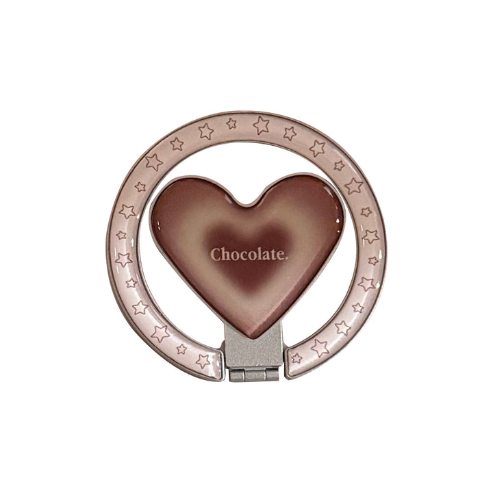 Heart-shaped hand mirror with star design Bowlift