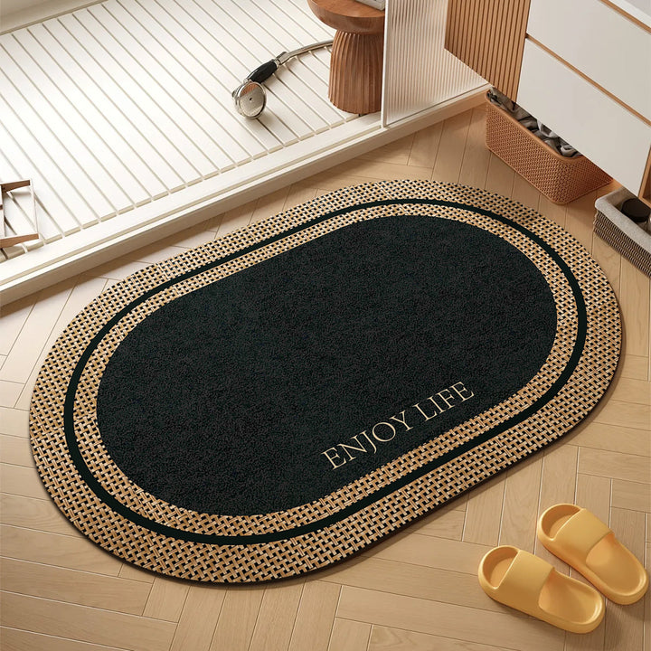 Anti-Slip Bathroom Mat with Inspirational Text