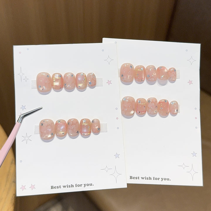Glamorous artificial nail tips with star design Bowlift