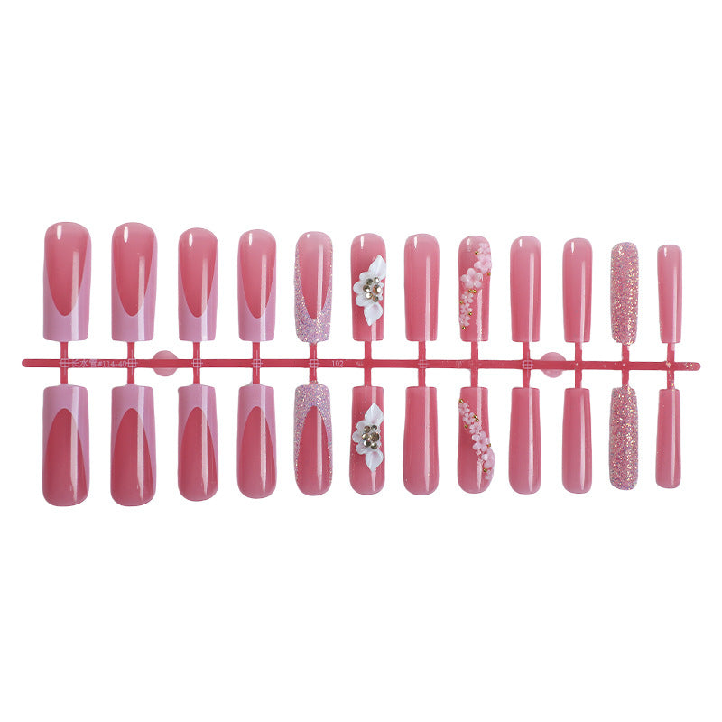 Elegant Floral Press-On Nail Art Set Bowlift 1788496102