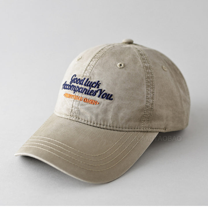 Men's Embroidered Cotton Baseball Cap Bowlift