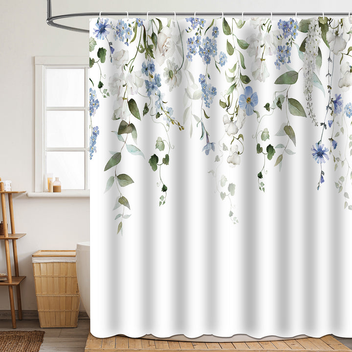 Floral Patterned Bathroom Shower Curtain Bowlift