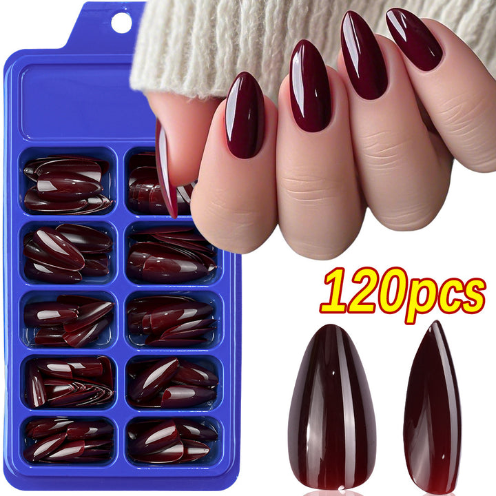 Premium Almond-Shaped False Nail Set Bowlift