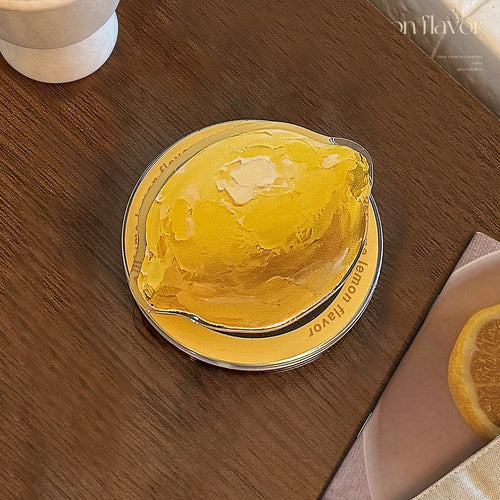 Lemon-shaped coaster Bowlift