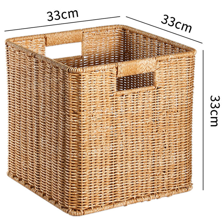 Handcrafted Rectangular Wicker Storage Bin Bowlift