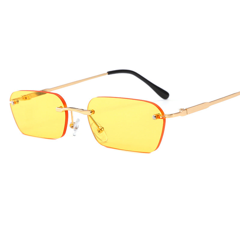 Women's fashionable rectangular sunglasses with luxurious metal frame Bowlift