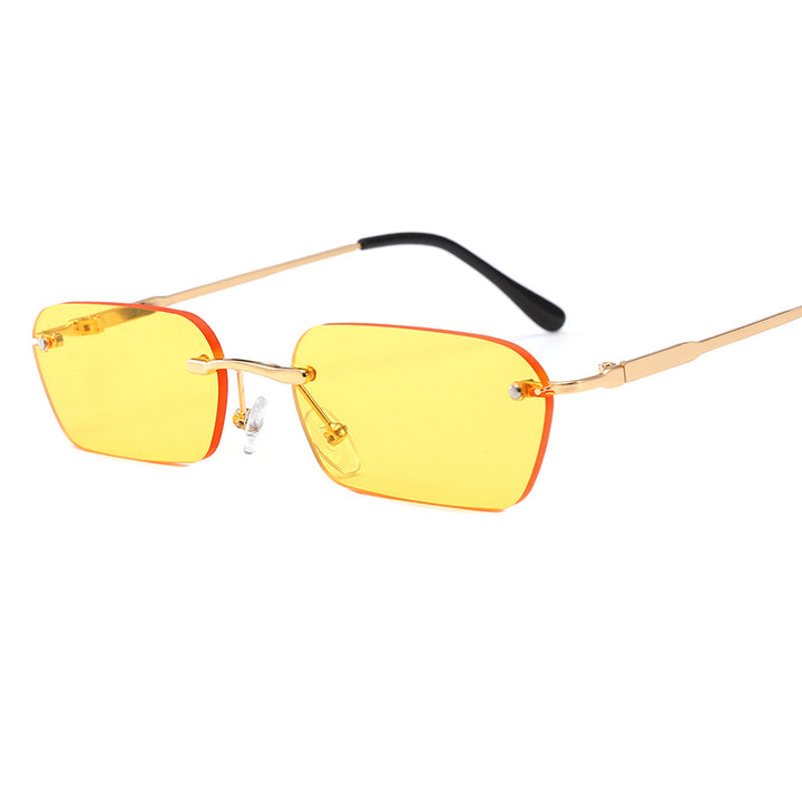 Women's fashionable rectangular sunglasses with luxurious metal frame Bowlift