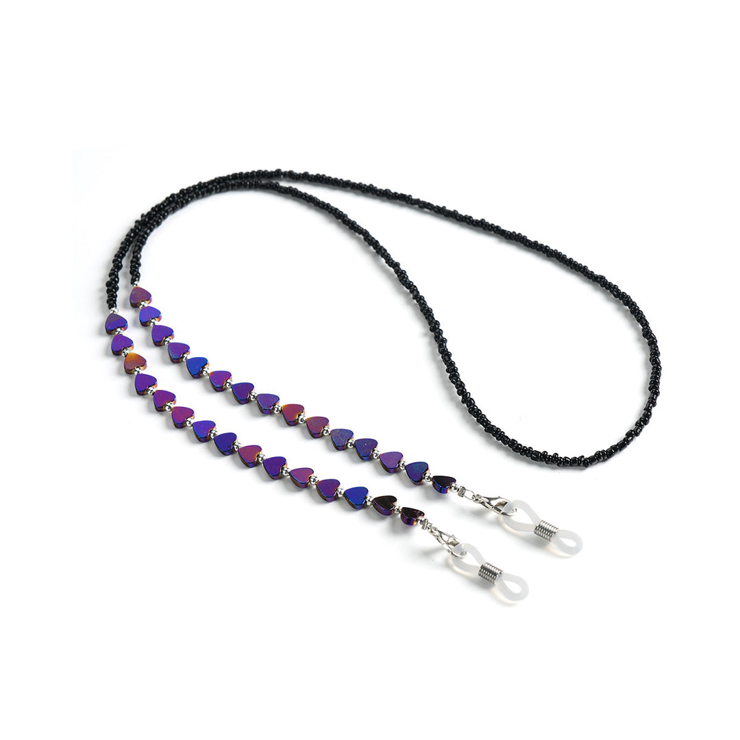 Heart-Shaped Beaded Eyewear Chain Bowlift