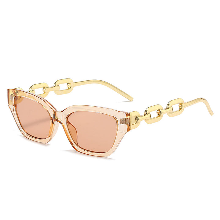 Ladies fashionable Cat-Eye sunglasses with luxurious chain frame Bowlift