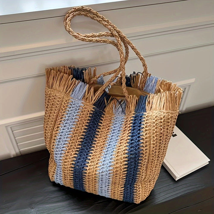 Braided shopping bag with unique structural design Bowlift