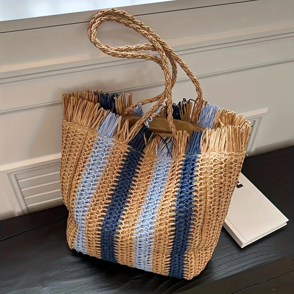 Handbag Made of Braided Natural Material Bowlift