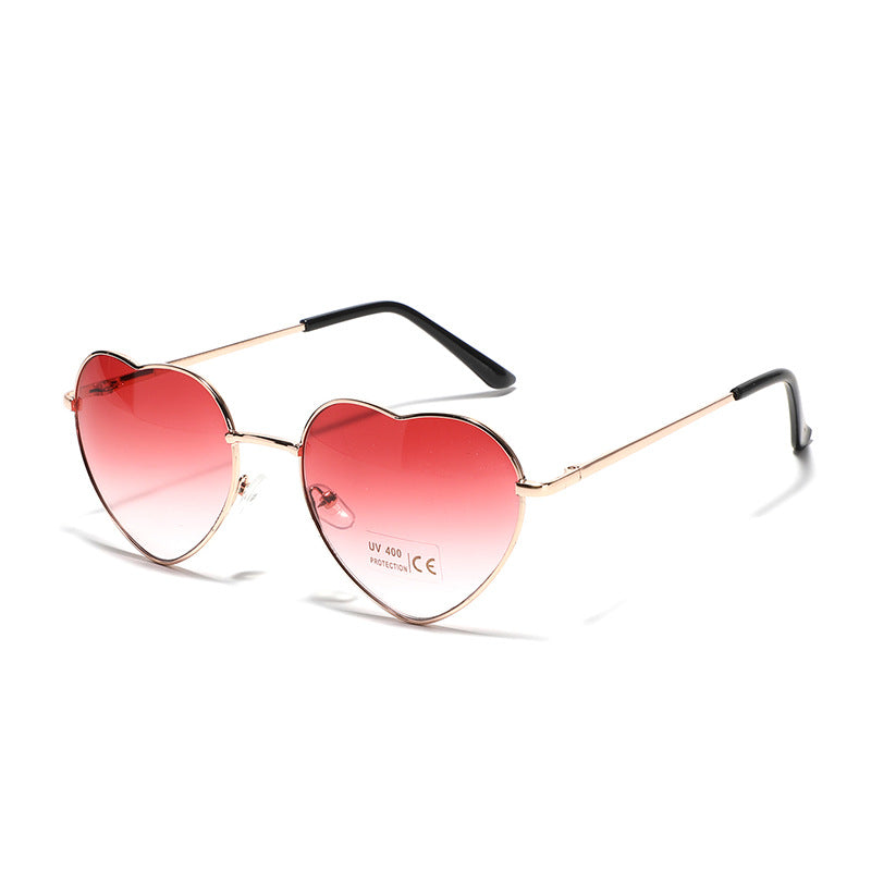 Women Heart-Shaped Sunglasses with UV Protection and Delicate Frame Bowlift