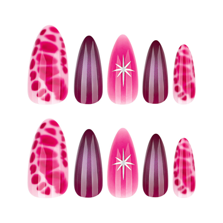 Artistic stiletto nails with elegant gradient and delicate accents Bowlift