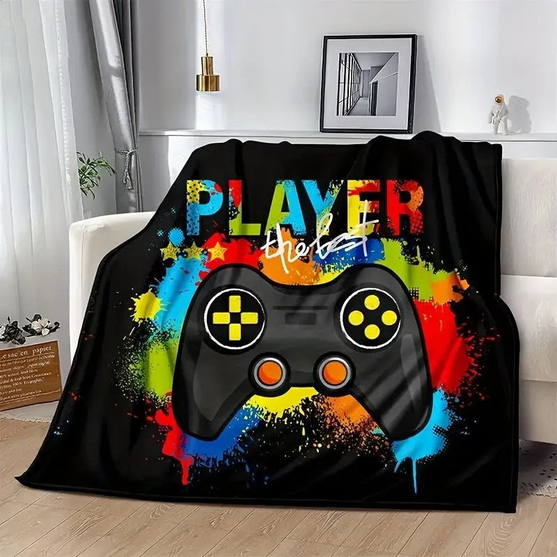 Unisex cuddly blanket with gaming motif Bowlift