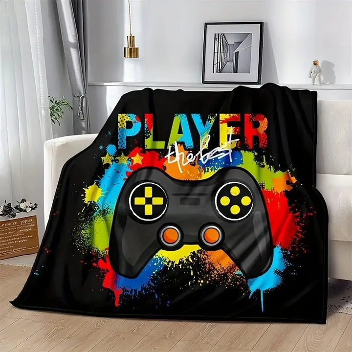 Unisex cuddly blanket with gaming motif Bowlift