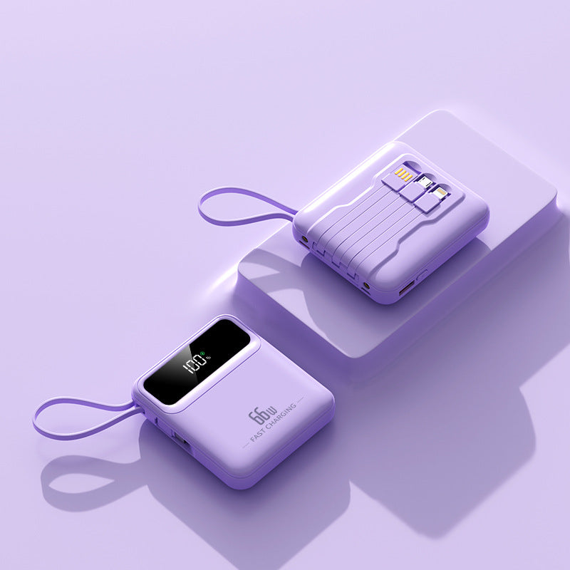 Compact power bank with fast charging function and digital charging status Bowlift