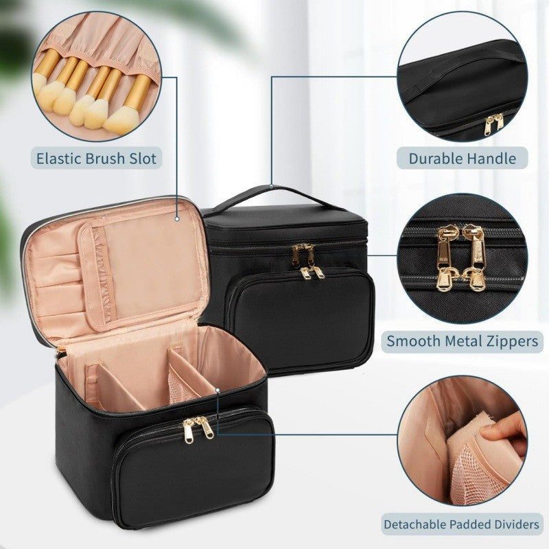 Luxurious Cosmetic Organizer Bag with Separate Compartment System Bowlift