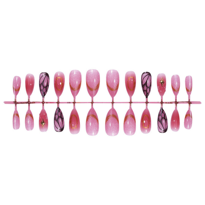 Creative nail art set with rhinestones and glittering accents Bowlift