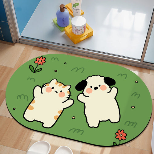 Plush Cartoon-Themed Area Mat