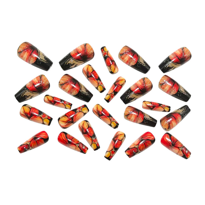 Artificial Nails In Elegant Flower Design Bowlift