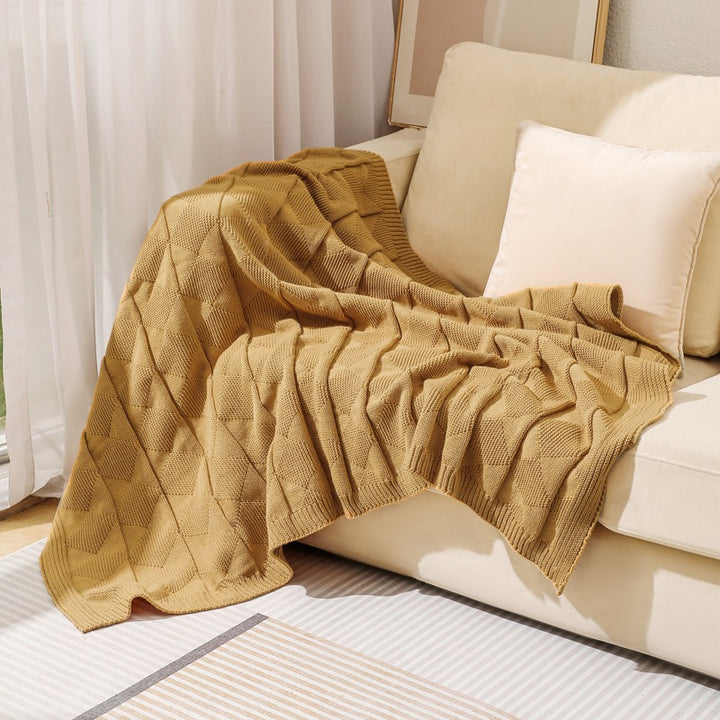 Textured Knit Throw Blanket