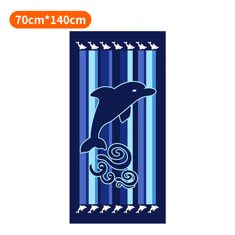 Beach towel with colorful stripe pattern Bowlift