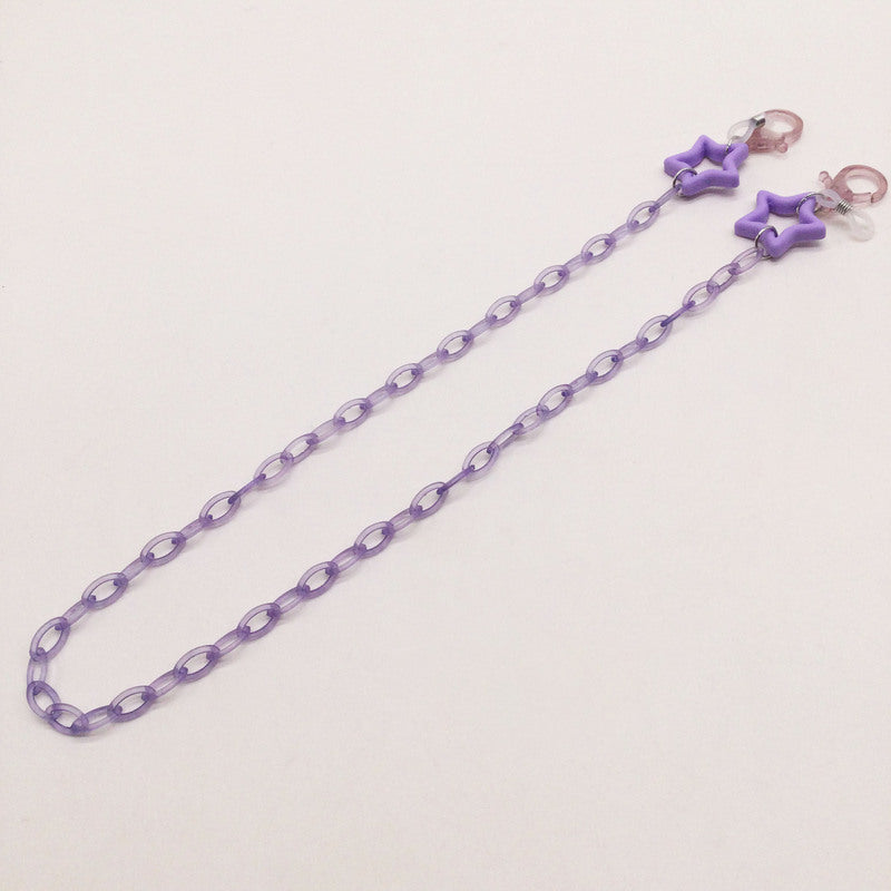 Fashionable glasses holder chain with star pendants Bowlift