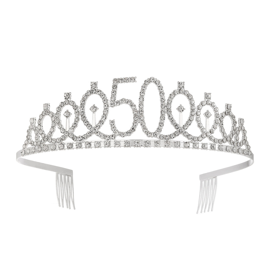Women's Crystal-Embellished Tiara with Elegant Design Bowlift