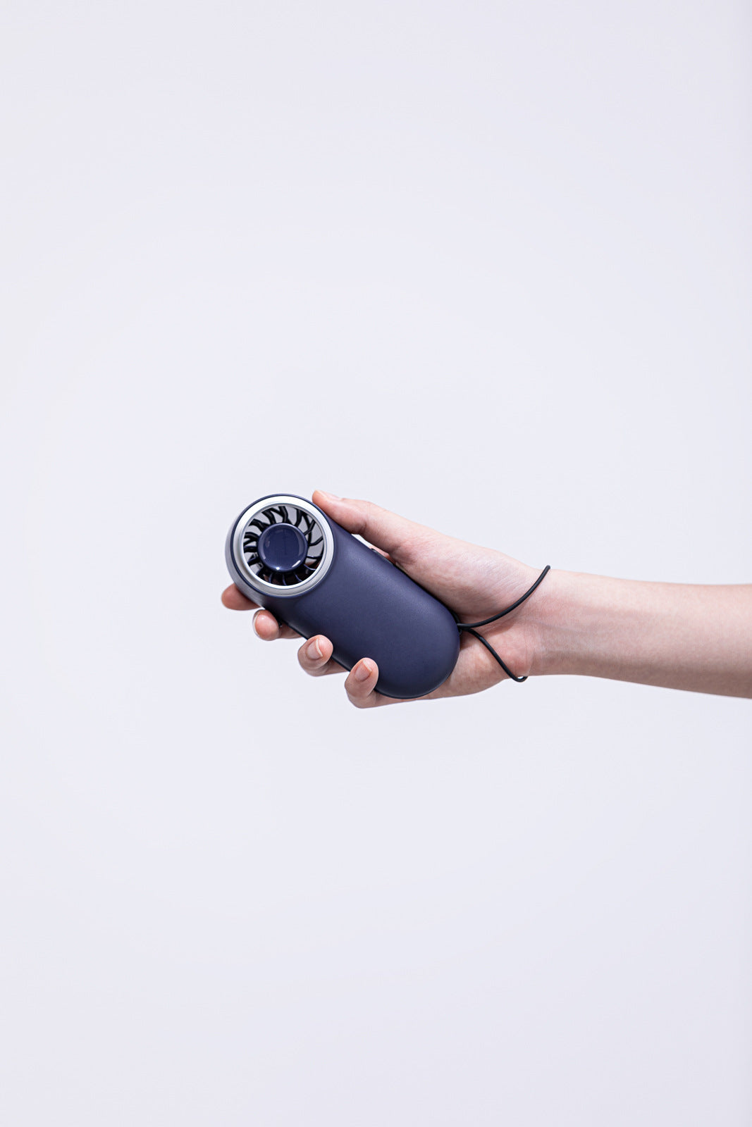 Unisex nan compact rechargeable handheld fan with ergonomic grip and carrying strap Bowlift