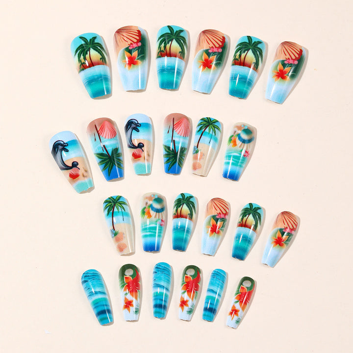 Ocean-Inspired 3D Nail Art Extensions Bowlift