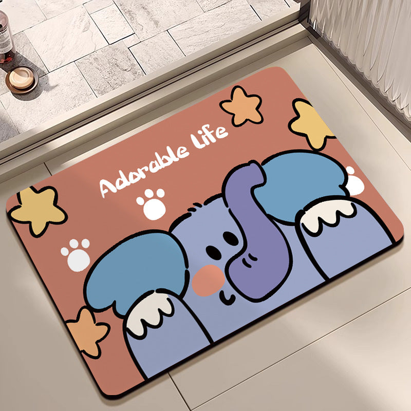 Mermaid-Themed Memory Foam Bath Mat Bowlift