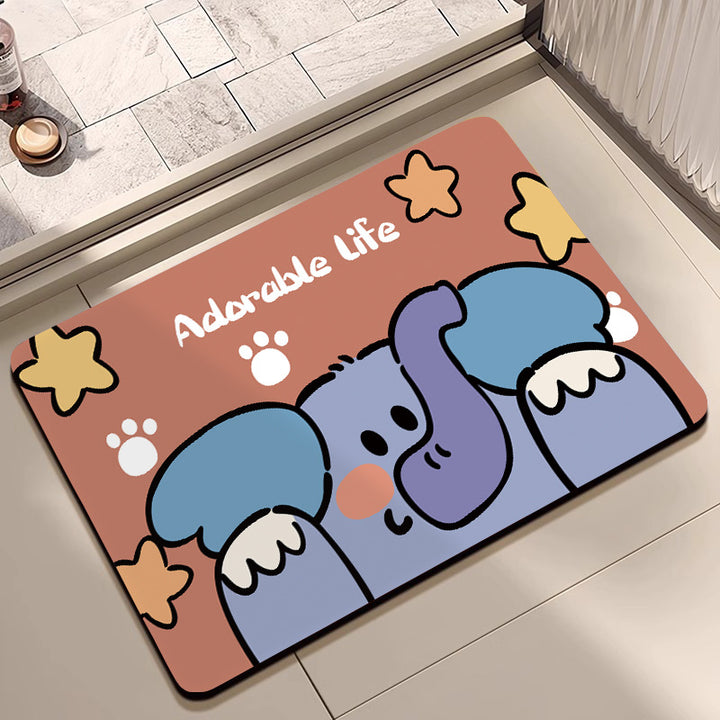 Mermaid-Themed Memory Foam Bath Mat Bowlift