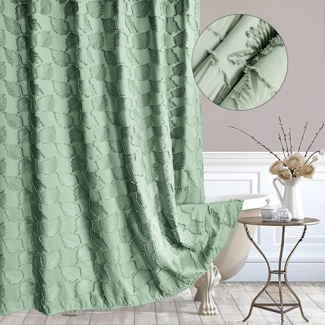 Designer Textured Shower Curtain Bowlift